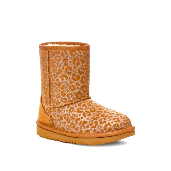 UGG Classic II Chestnut Glitter Leopard Boots w/ Box (10c) - Picture 2 of 8